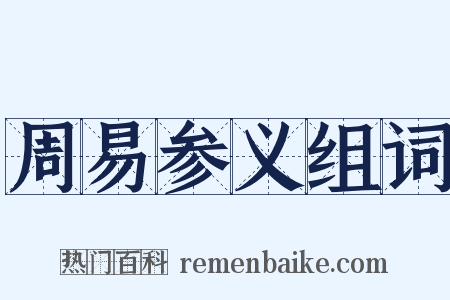 周易参义组词是什么意思的图片